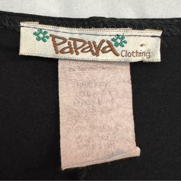 Vintage 90s Y2K Black Long Sleeve Midi Slip Dress with Ruffles, Fairy Grunge - Picture 3 of 7